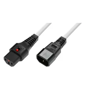 DIGITUS IEC-PC1076 Power Cable, IEC C14 to IEC C13, 3m, White