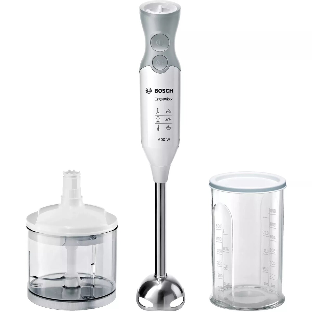Iegremdējamais blenderis Bosch ErgoMixx MSM66120 Pelēks