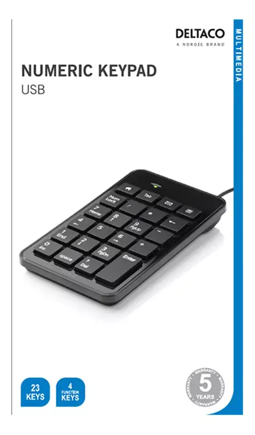 Ciparu tastatūra Deltaco TB-120 Photo 2