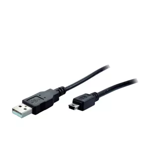 USB kabelis S/CONN 14-16035 USB 2.0 2m Mini-USB B USB A melns