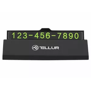 Tellur Temporary car parking phone number card black