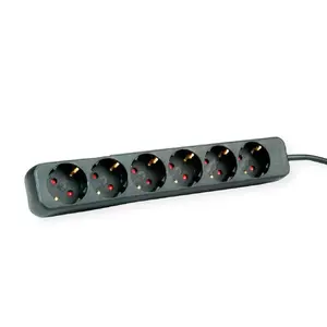 Power Extension ROLINE 19.07.1073 3m 6 AC Outlets Indoor Black