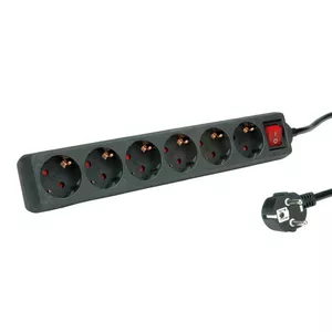 Power Extension ROLINE 19.07.1077 10m 6 AC Outlets Indoor Black
