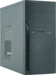 Корпус CHIEFTEC ATX Mini-Tower Alu Brossé SECC Black — Micro ATX, 2×3,5" отсека, 2×5,25" отсека, USB2.0 и 2×USB3.2 Gen1