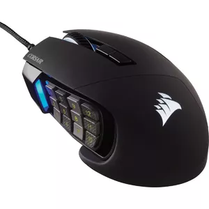 Corsair Scimitar RGB Elite pele Labā roka USB Type-A Optisks 18000 DPI