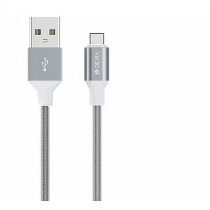 USB data cable set Devia Pheez Series — Micro USB, 3-pack (25 cm, 1 m, 2 m) Gray
