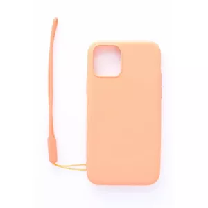 Чехол Soft Touch Silicone Evelatus для iPhone 11 Pro — розовый с ремешком