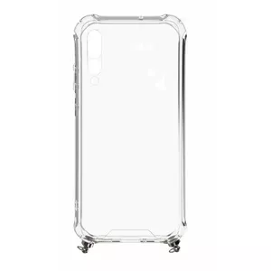 Protective Silicone Case Evelatus for Samsung Galaxy A70, Transparent TPU with Gold Strap