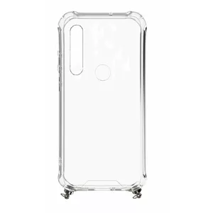Silikona maciņš Evelatus priekš Xiaomi Redmi Note 8, caurspīdīgs TPU ar sudraba siksniņu