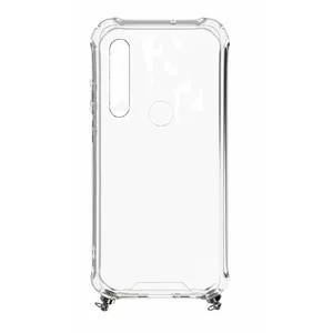 Protective Silicone Case Evelatus for Xiaomi Redmi Note 8 — Transparent TPU with Gold Strap