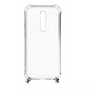 Силиконовый чехол Evelatus для Xiaomi Note 8 Pro — прозрачный TPU с серебристым ремешком