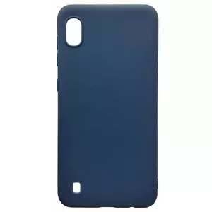 Soft Touch Silicone Case Evelatus for Samsung Galaxy A10 — Dark Blue with Strap