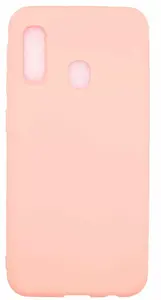 Evelatus soft-touch silicone case with strap for Samsung A20e — Pink