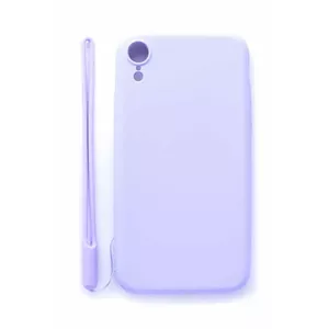 Evelatus Soft Touch silikona maciņš iPhone XR — violets ar plaukstas siksniņu