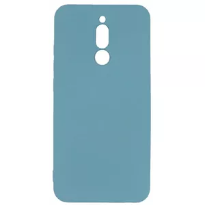 Силиконовый чехол Soft Touch Evelatus для Xiaomi Redmi 8 — синий с ремешком