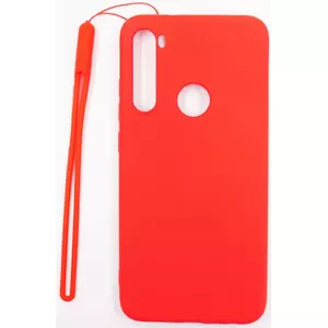 Силиконовый чехол Soft Touch Evelatus для Xiaomi Redmi Note 8 с ремешком, красный