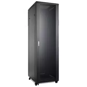 19" 27U Floor Server Rack ProBase F27-60x60-SET GE — 600×600×1417 mm, glass door, black