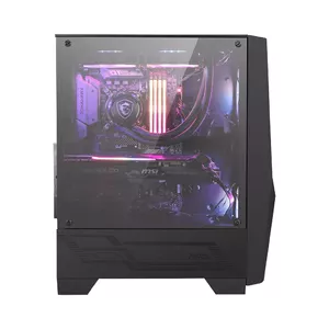  MSI MAG Forge 100R Mid Tower Gaming Computer Case 'Black, 2X  120 mm ARGB PWM Fan, 1x 120 mm Fan, 1-6 ARGB Hub, Mystic Light Sync,  Tempered Glass Panel, ATX, mATX