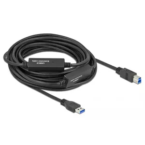 USB Cable DeLOCK 85380 USB 3.2 Gen 1 10 m USB A USB B Black