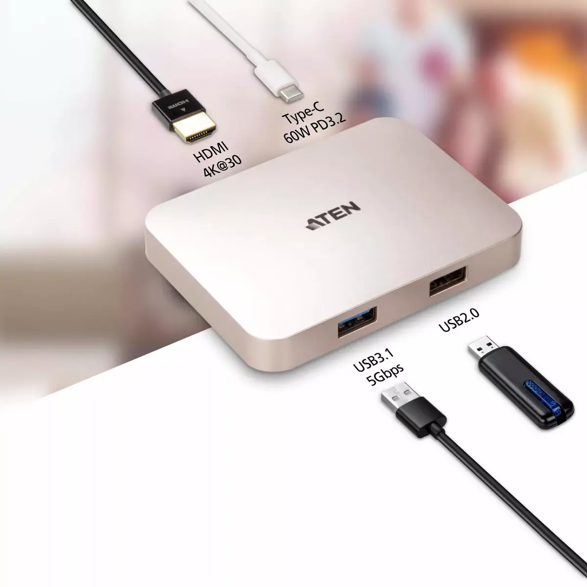 USB-C Dock ATEN UH3235-AT Photo 3
