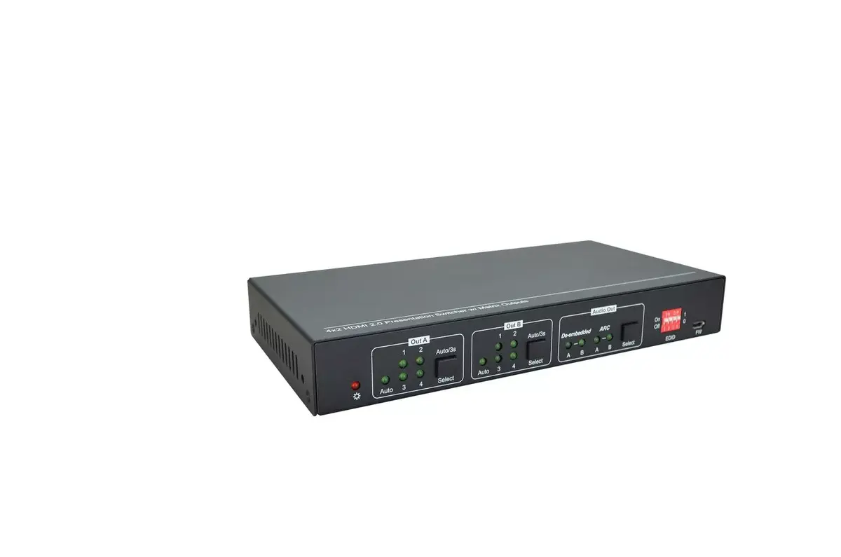 Scaling matrix switcher Vivolink VLHDMIMAT4X2RS Photo 3