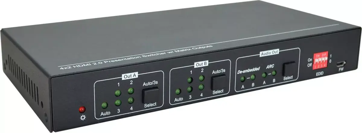 Scaling matrix switcher Vivolink VLHDMIMAT4X2RS Photo 6