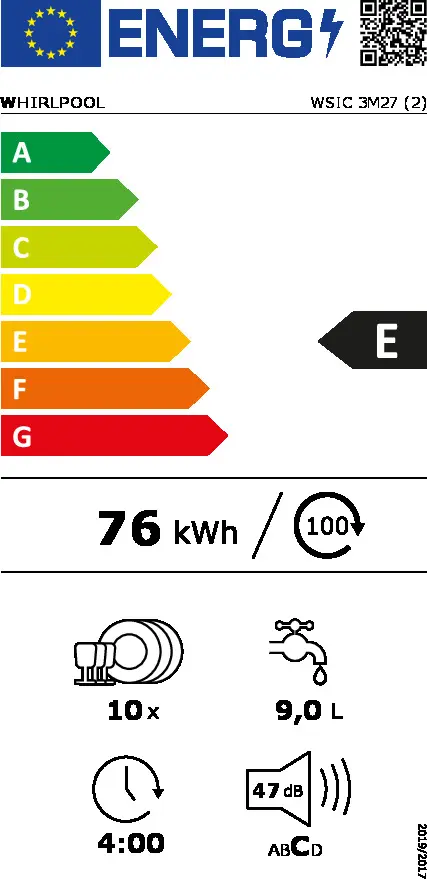Trauku mazgājamā mašīna Whirlpool WSIC 3M27 C Photo 13