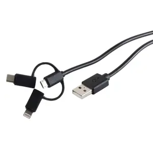 USB cable S/CONN 14-15035 USB 2.0 2 m Black