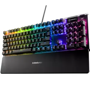 Игровая клавиатура SteelSeries Apex 5, гибридная механическая, полноразмерная, RGB-подсветка, QWERTY, USB