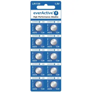 Single-use alkaline button battery everActive EVAG10 LR1130 1.5 V, 10 pcs