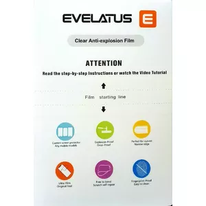 Ekrāna aizsargplēve Evelatus Hydrogel EEC01 caurspīdīga viedtālruņiem — pašdziedoša elastīga plāna plēve