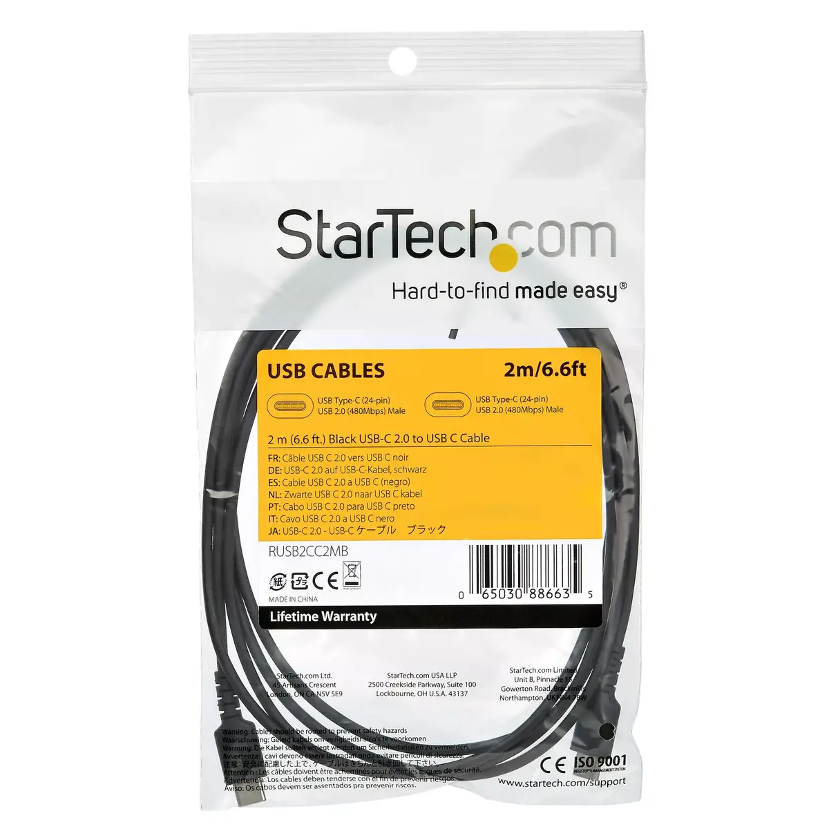 USB C Charging Cable StarTech.com RUSB2CC2MB Photo 4