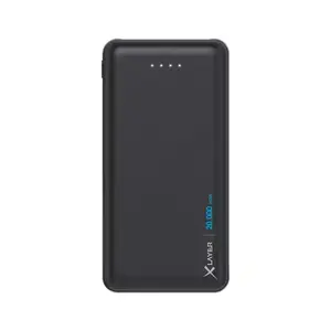 Power bank XLAYER 217283 — Lithium Polymer 20000 mAh, 2× USB-A + 1× USB-C, Black