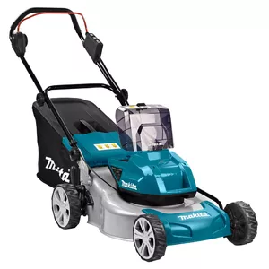 Makita DLM460PT2 lawn mower Walk behind lawn mower Battery Black, Blue, Grey