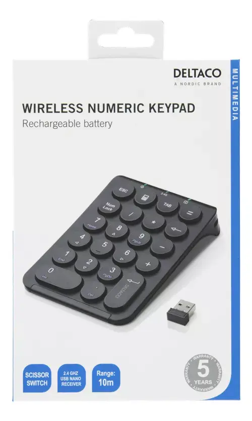 Ciparu tastatūra Deltaco TB-125 Photo 5