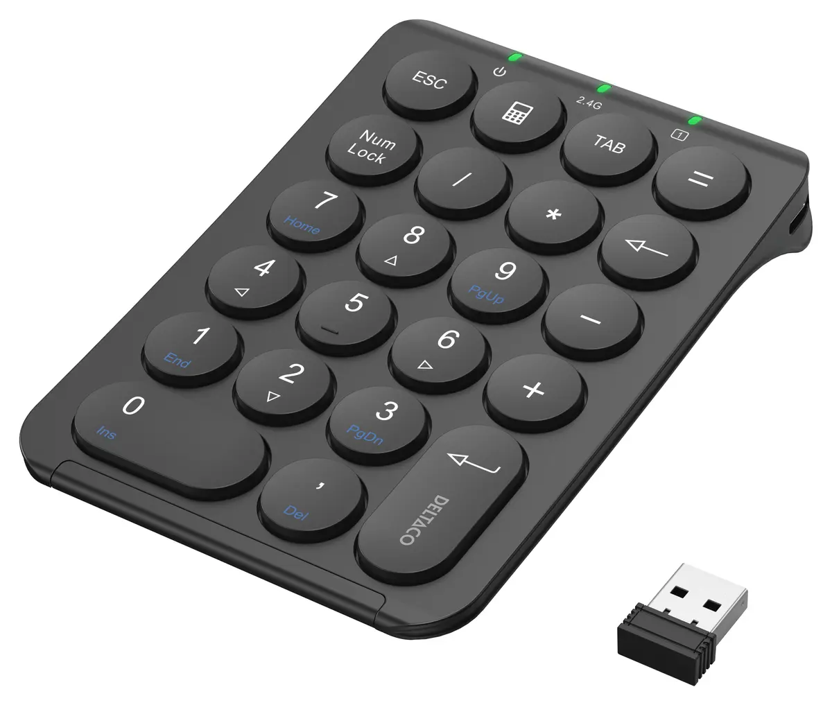 Bezstrāvas ciparu tastatūra Deltaco TB-125 RF