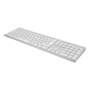 Keyboard Deltaco TB-402 Universal USB + Bluetooth QWERTY Silver White