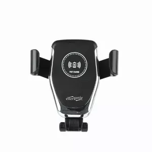 Car mobile phone holder Gembird EG-TA-CHAV-QI10-01, black, for smartphones, adjustable viewing angle