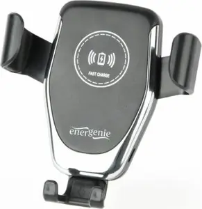 Car mobile phone holder Gembird EG-TA-CHAV-QI10-01, black, for smartphones, adjustable viewing angle