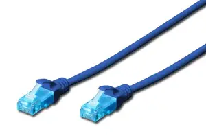 Network patch cable DIGITUS Cat5e U-UTP 1.5 m RJ-45 — Blue