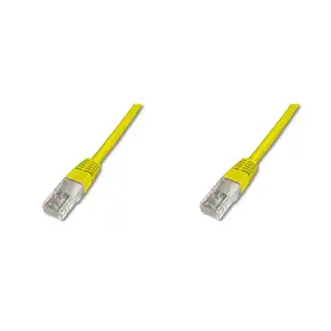 Network cable DIGITUS Cat5e U-UTP 1.5 m, RJ-45 to RJ-45, yellow