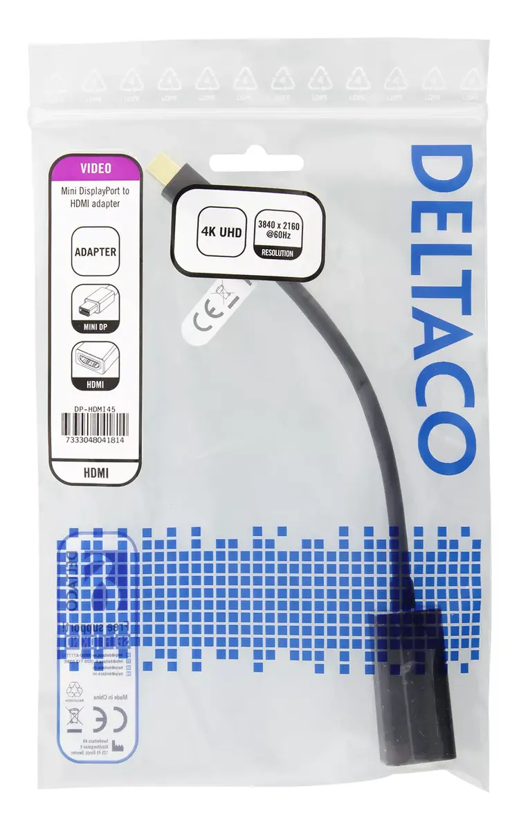 Адаптер видеокабеля Deltaco DP-HDMI45 Photo 3
