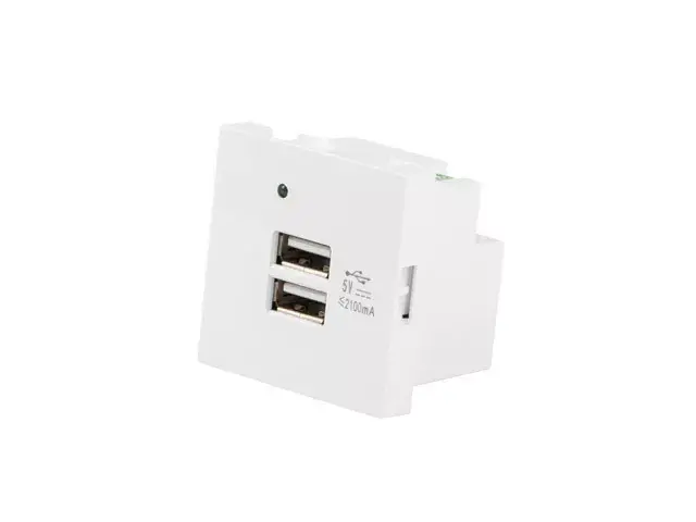 Lanberg AC-4545-2XUSB2.1-W USB Socket-Outlet Photo 4