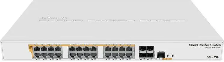Pārvaldāms switch MikroTik CRS328-24P-4S+RM — 24×