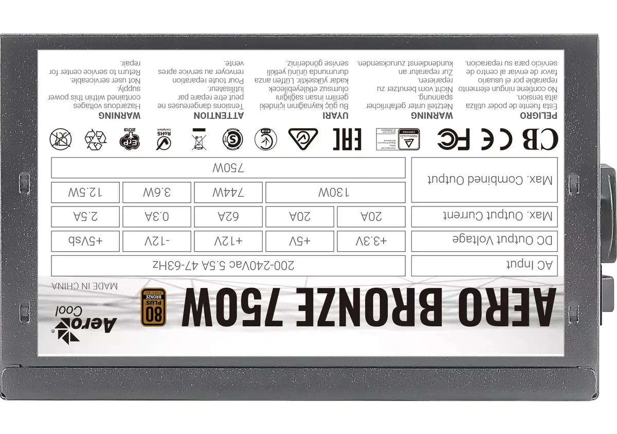 AEROCOOL AEROB750 750W 80 PLUS Bronze БП Photo 6