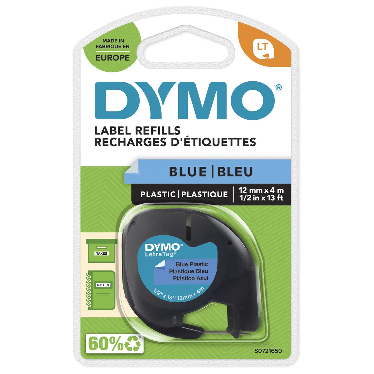 DYMO LetraTag plastmasas etiķešu lente S0721650