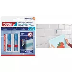 Līme Tesa Klebe Nail Canvas Tile & Metal 77768-00000-00 — 2 x 2 kg, regulējama
