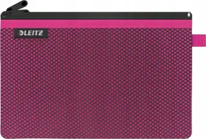 Zip pouch LEITZ WOW Traveller L, pink, 2 compartments for protection and storage, 1 piece