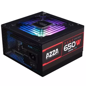 Azza PSAZ-650W(ARGB) barošanas avotu vienība 20+4 pin ATX ATX Melns