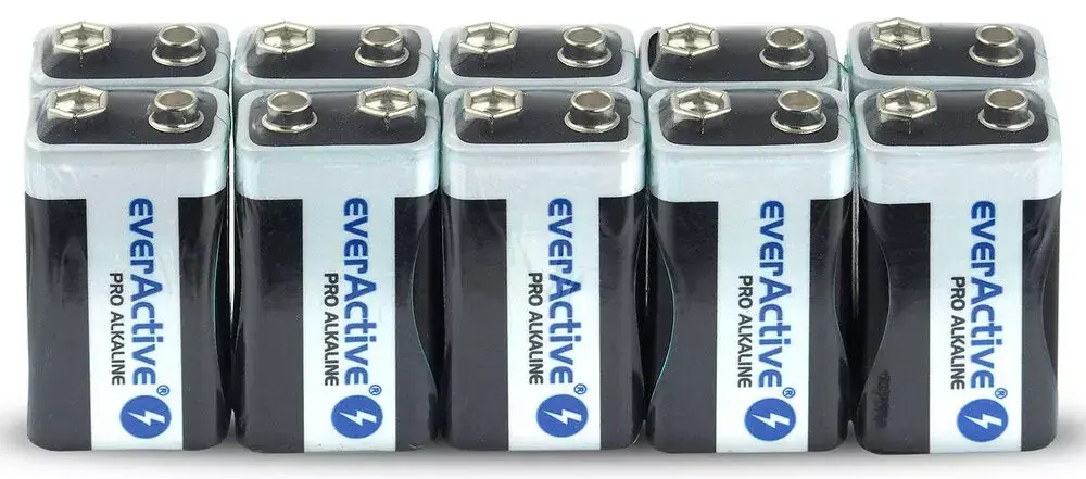 9V sārmainā baterija everActive 6LR61PRO — 10 gab. Photo 4